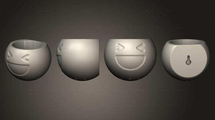 Вазы (Emoji Haha Parede Aberto Furo Suporte, VZ_1327) 3D модель для ЧПУ станка