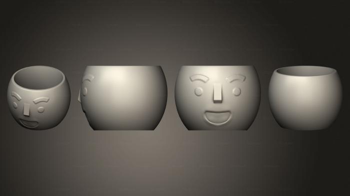 Vases (Emoji Oval 1 Mesa Aberto, VZ_1333) 3D models for cnc