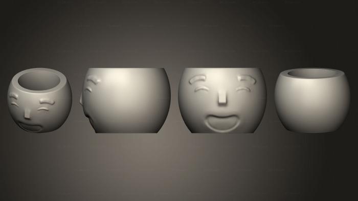 Vases (Emoji Oval 3 Mesa Aberto, VZ_1337) 3D models for cnc