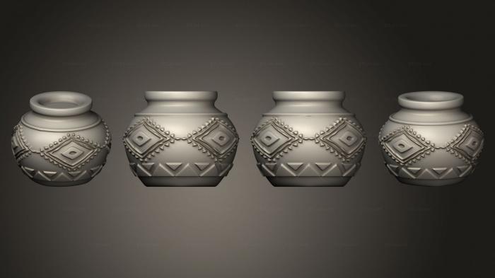 Vases (Pollygrim pot 1, VZ_1362) 3D models for cnc