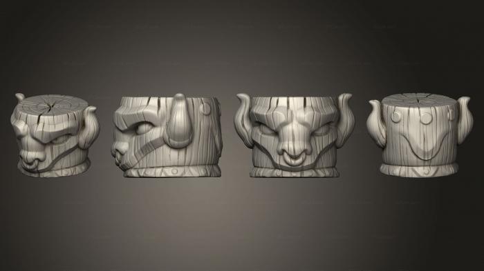 Vases (Swamp Totem Bull, VZ_1374) 3D models for cnc