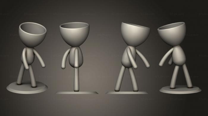 Vases (Vaso Dancarino 01, VZ_1400) 3D models for cnc