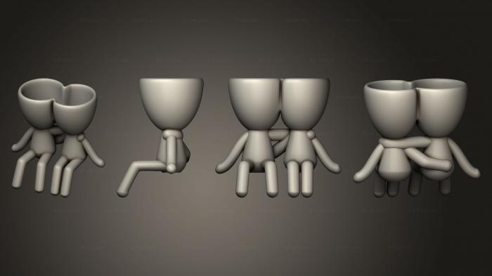 Vases (vaso dia dos namorados 2, VZ_1403) 3D models for cnc