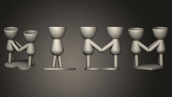 Vases (vaso dia dos namorados 3 1, VZ_1404) 3D models for cnc
