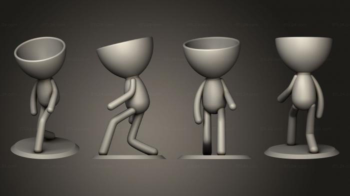 Vases (vasos dançarinos 02, VZ_1416) 3D models for cnc