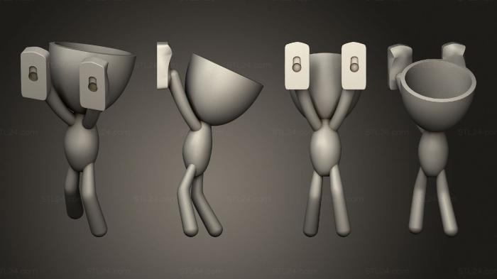 Vases (wall 3, VZ_1423) 3D models for cnc