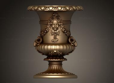 Vases (Rococo park flowerpot, VZ_1437) 3D models for cnc