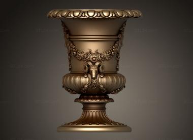 Vases (Rococo park flowerpot, VZ_1437) 3D models for cnc