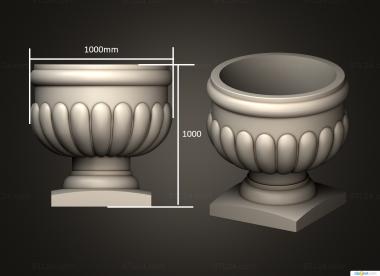 Vases (Garden vase, VZ_1440) 3D models for cnc