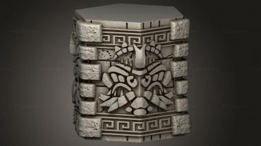 Vases (Dice cup Lizardmen, VZ_1480) 3D models for cnc