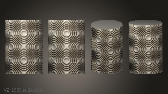 Vases (cylinder, VZ_1533) 3D models for cnc