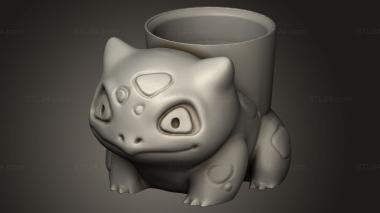 Vases (mate bulbasaur mates, VZ_1601) 3D models for cnc