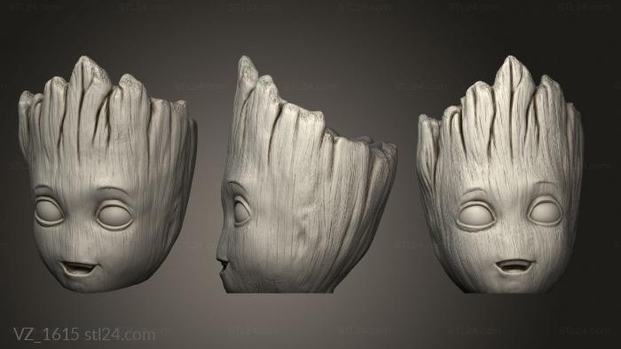Vases (VZ_1615) 3D models for cnc