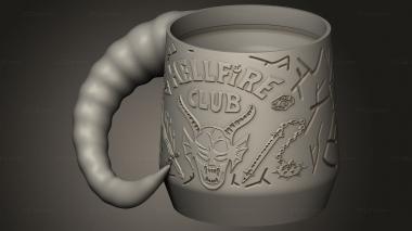 Vases (Stranger Things mug mate Hellfire Club taza subli, VZ_1712) 3D models for cnc