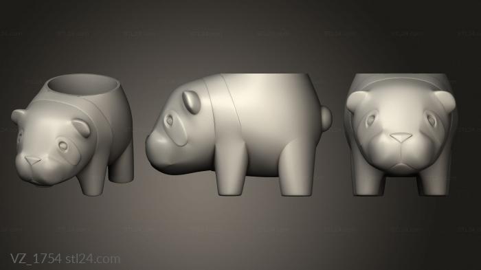 Vases (Vasos Panda, VZ_1754) 3D models for cnc