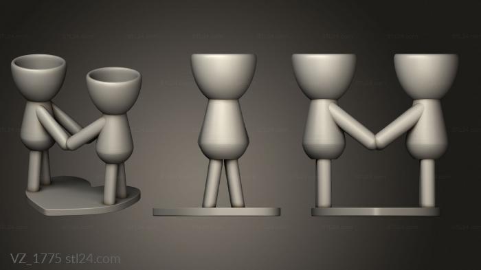 Vases (vasos vaso namorados, VZ_1775) 3D models for cnc