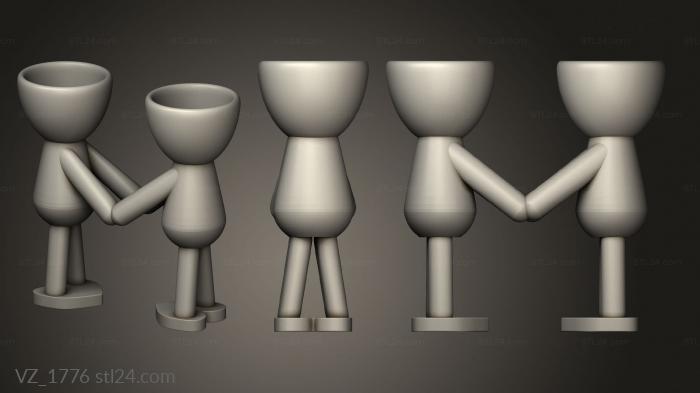Vases (vasos vaso namorados, VZ_1776) 3D models for cnc