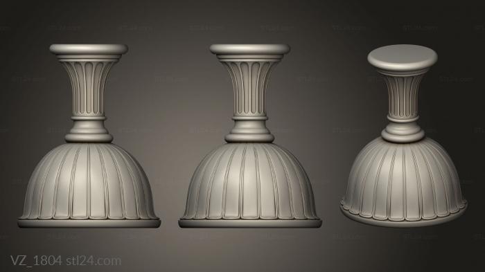 Vases (Vase with a classic shape on a leg, VZ_1804) 3D models for cnc