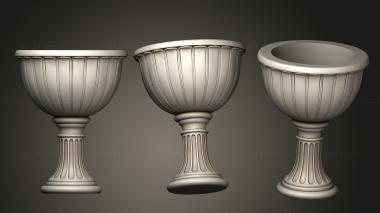 Vases (Vase with a classic shape on a leg, VZ_1804) 3D models for cnc