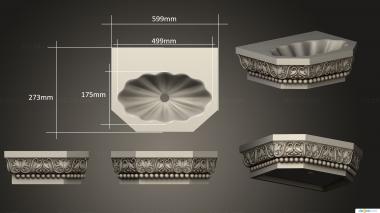 Vases (Shell with perimeter ornament version 2, VZ_1806) 3D models for cnc