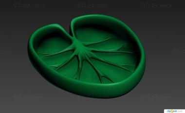 Vases (Water lily dish, VZ_1809) 3D models for cnc