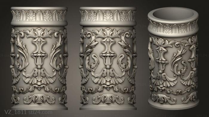 Vases (Vase lower column, VZ_1811) 3D models for cnc