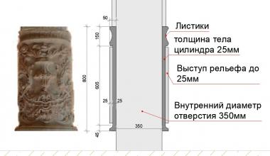 Вазы (Ваза  колонна нижняя, VZ_1811) 3D модель для ЧПУ станка