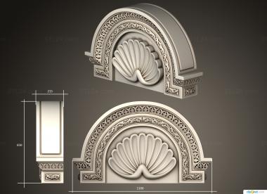 Vases (Kiosk with a shell element in the dome, VZ_1815) 3D models for cnc