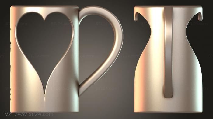 Вазы (Кружка ко Дню святого Валентина с дыркой, VZ_2459) 3D модель для ЧПУ станка