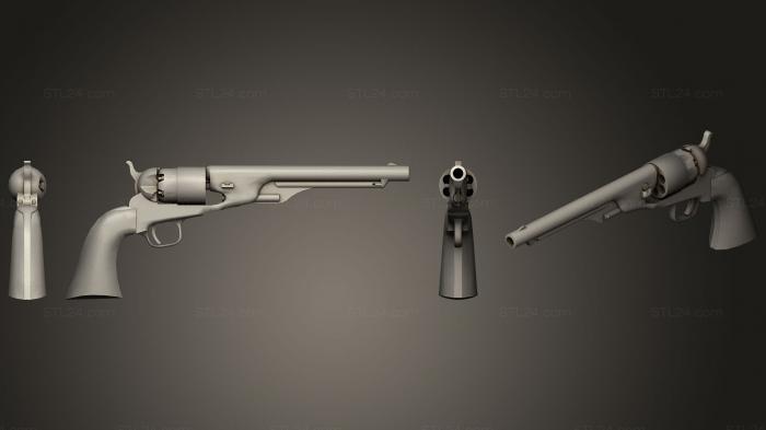 Оружие (Револьвер Colt Army 1860, WPN_0033) 3D модель для ЧПУ станка