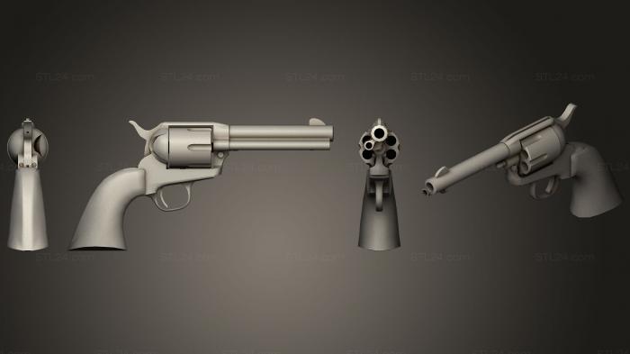 Оружие (Армейский револьвер Colt Single Action, WPN_0034) 3D модель для ЧПУ станка
