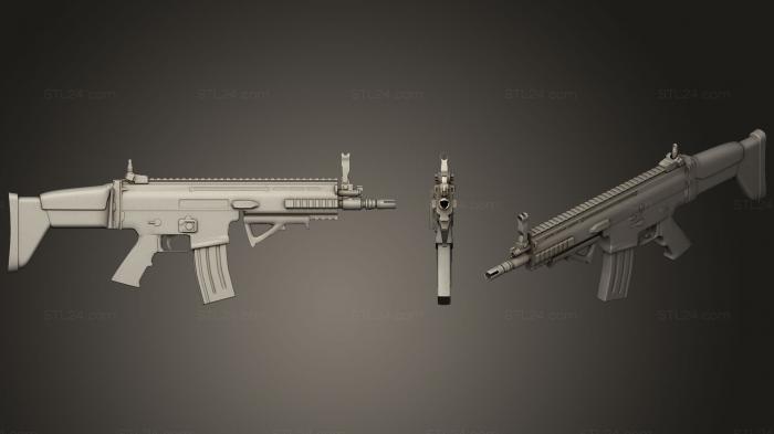 Оружие (FN Herstal Scar Light, WPN_0040) 3D модель для ЧПУ станка
