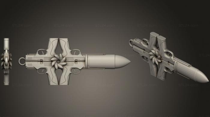 Оружие (Подвеска с крестом Love Gunster, WPN_0133) 3D модель для ЧПУ станка