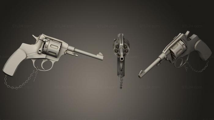 Оружие (Револьвер Nagant M1895, WPN_0151) 3D модель для ЧПУ станка