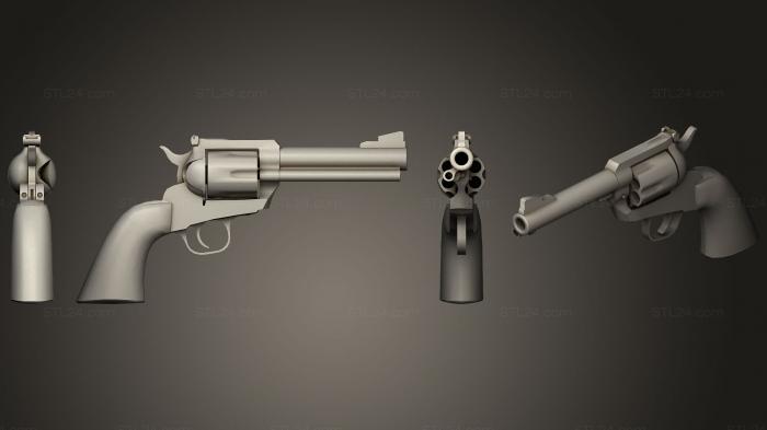 Оружие (Револьвер Ругер Блэкхок, WPN_0171) 3D модель для ЧПУ станка