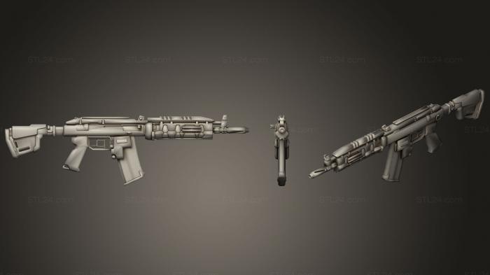 Оружие (Оружие Ак 117 с кожей, WPN_0212) 3D модель для ЧПУ станка