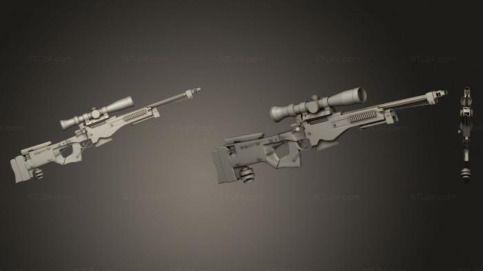 Оружие (Снайперская винтовка, WPN_0268) 3D модель для ЧПУ станка