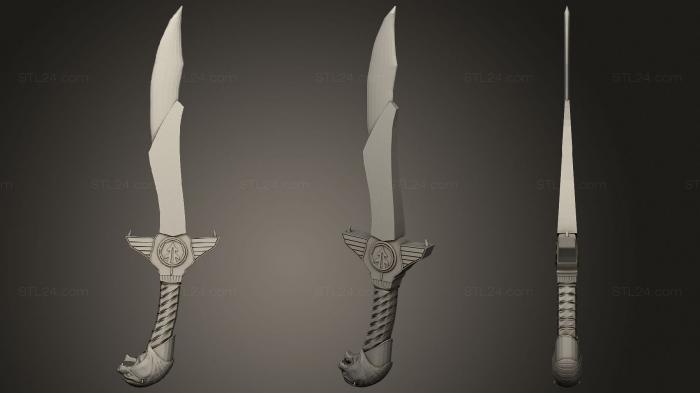 Weapon (White power ranger saba, WPN_0288) 3D models for cnc