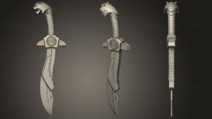Weapon (White Ranger Tiger Saba, WPN_0289) 3D models for cnc