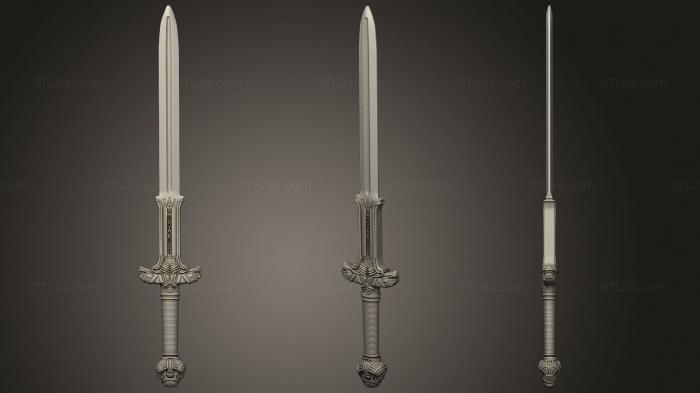 Оружие (Меч Конана Атлантиды, WPN_0309) 3D модель для ЧПУ станка