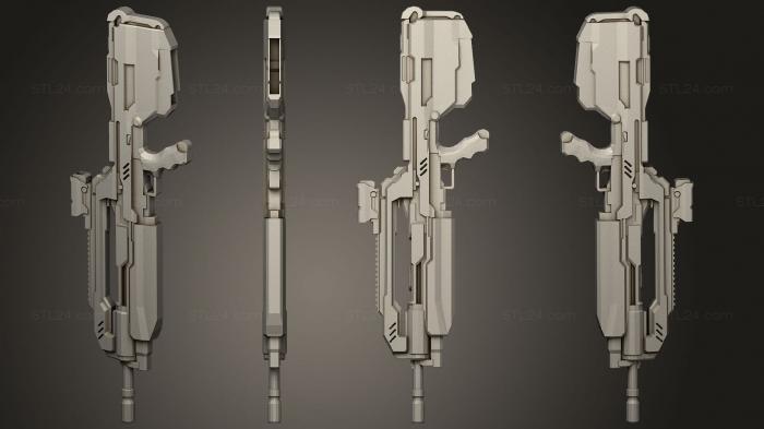 Оружие (Боевая винтовка BR 85 HB SR Halo 4 MK III, WPN_0367) 3D модель для ЧПУ станка