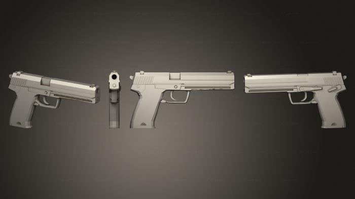 Оружие (Пистолет 07, WPN_0411) 3D модель для ЧПУ станка