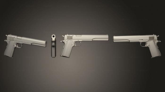 Оружие (Пистолет 13, WPN_0417) 3D модель для ЧПУ станка