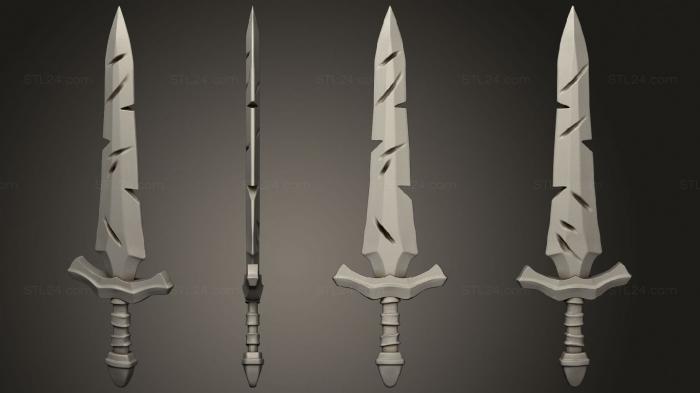 Weapon (Sword chipped standalone, WPN_0480) 3D models for cnc