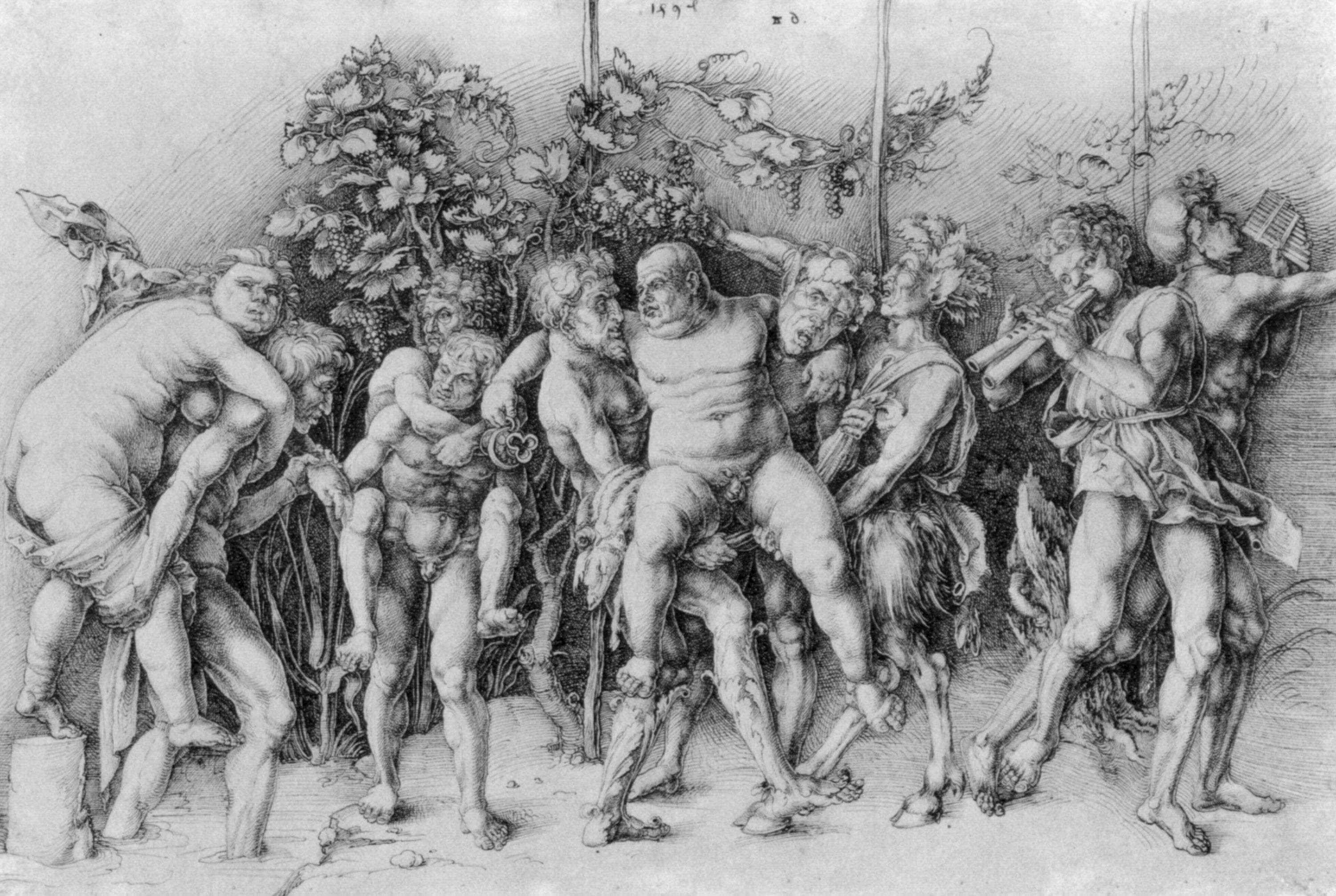 Много извращенец. Дюрер вакханалия. Альбрехт Дюрер вакханалия с селеном. Альбрехт Дюрер четыре ведьмы гравюра. Дюрер картины 1494 вакханалия с силеном.
