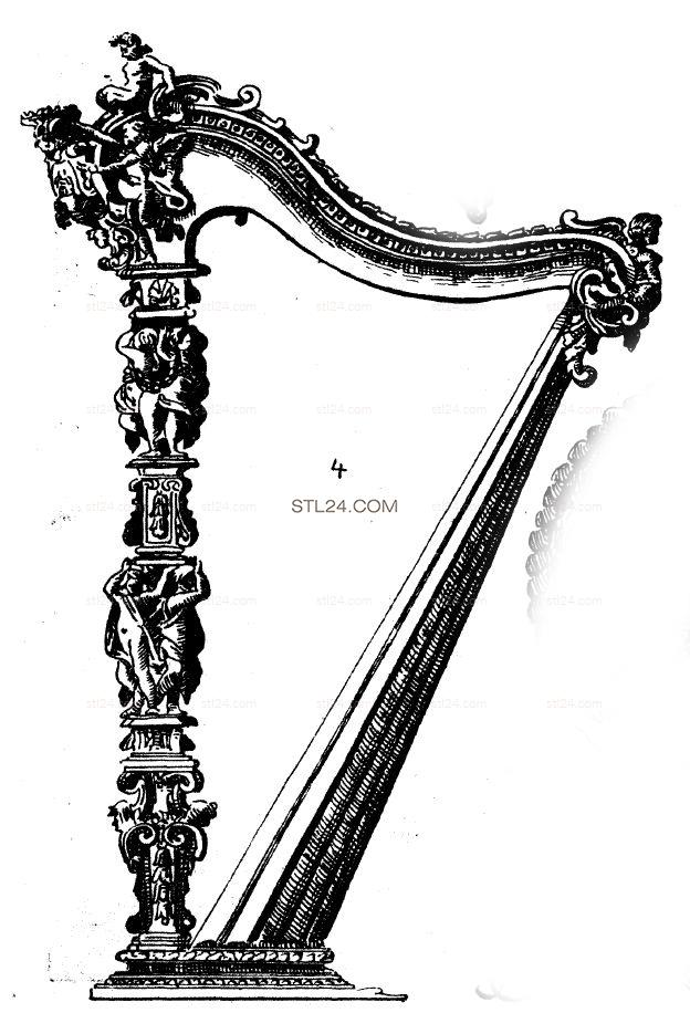 Musical instruments. 3D models (stl / obj) for CNC. Make to order