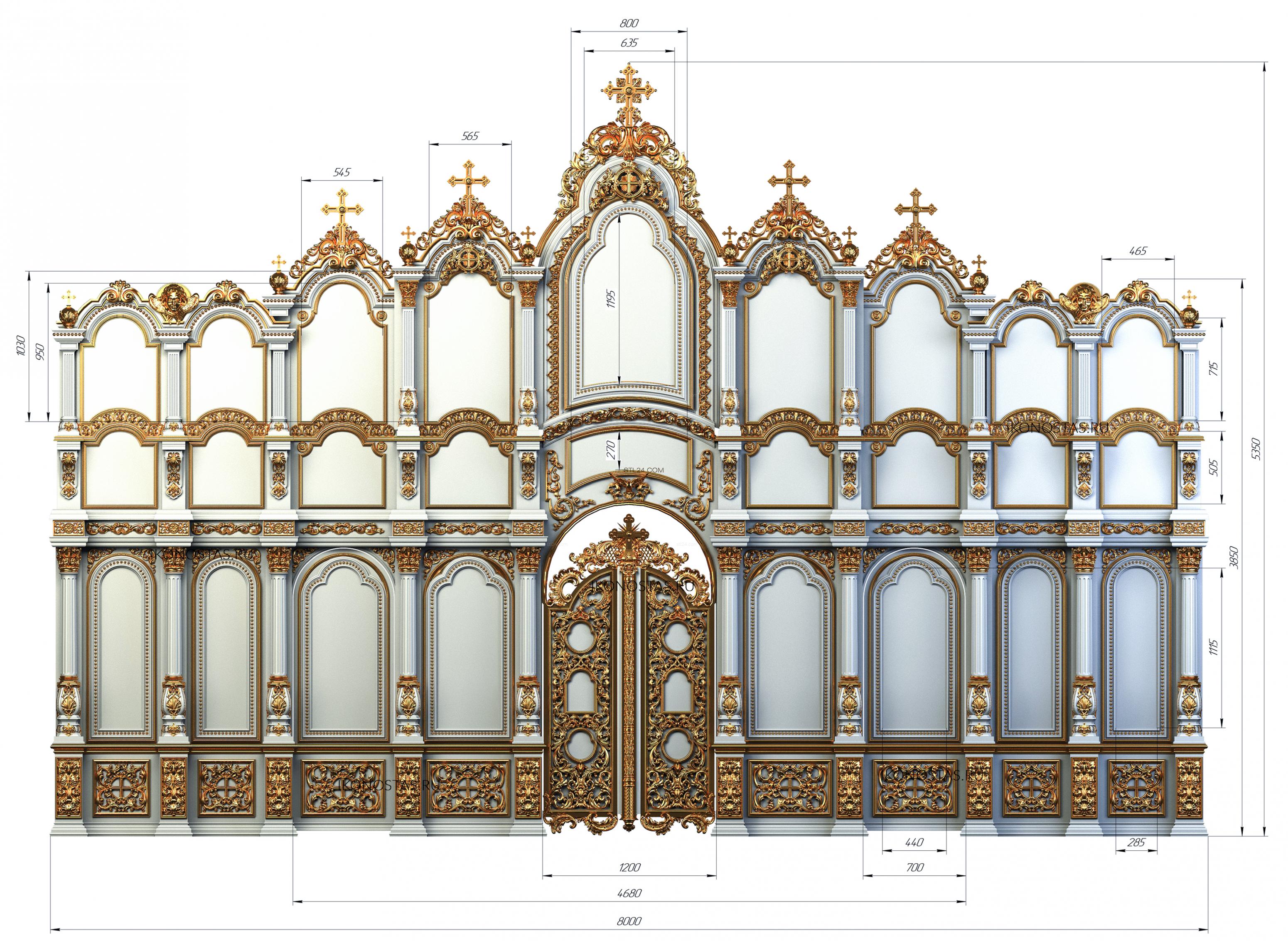 Иконостасы. Религиозное на заказ 3D модели (stl / obj). Изготовим на  заказа, для ЧПУ