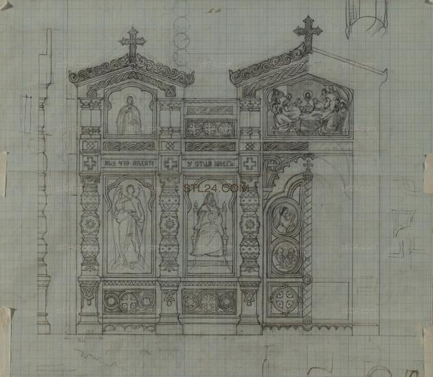 Иконостасы - 8 (1) ICONOSTASIS_0026 - 3D model 3DSMAX / OBJ / STL 3D модель для 
