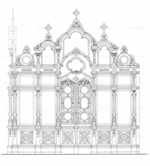 Иконостасы - Иконостас в стиле Классицизм 744_0330896b ICONOSTASIS_0243 - 3D mod